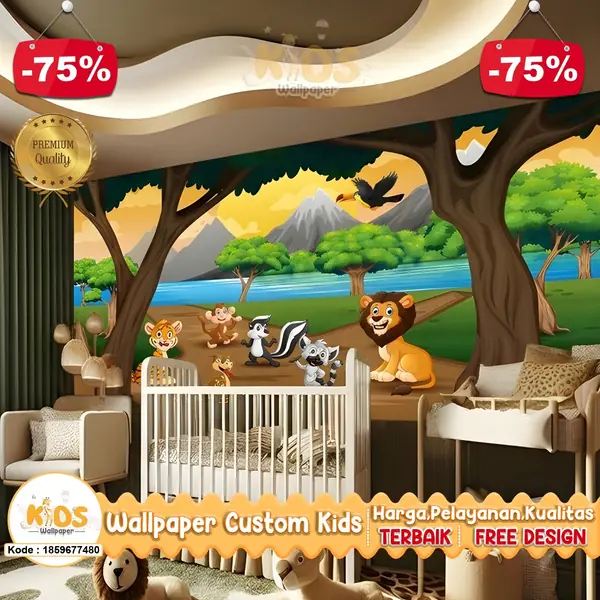Wallpaper Dinding Custom 3D Tema Animals | Animasi Hewan | Request Gambar | Wallpaper Custom
