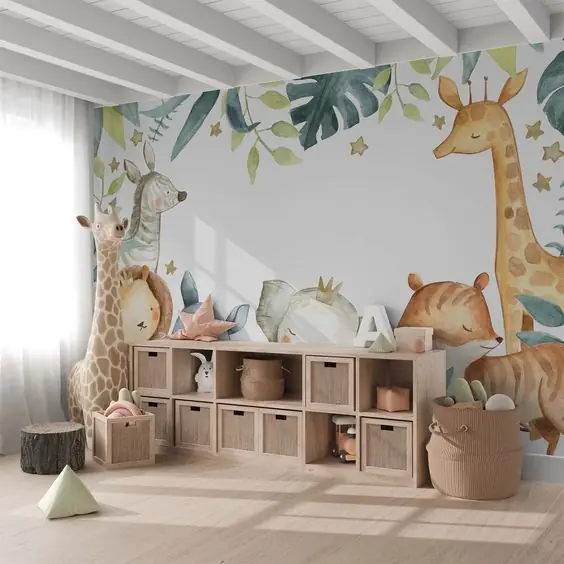 7 Inspirasi Wallpaper Kamar Anak Tema Alam dan Hewan
