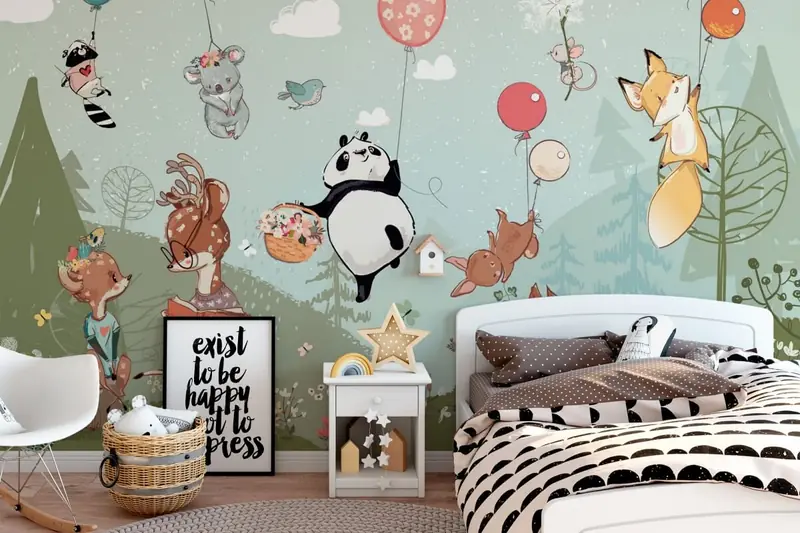 7 Inspirasi Wallpaper Kamar Anak Tema Alam dan Hewan