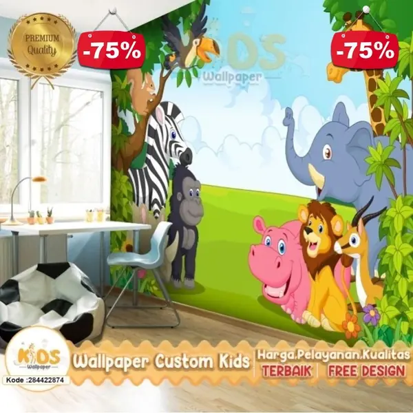 7 Inspirasi Wallpaper Kamar Anak Tema Alam dan Hewan