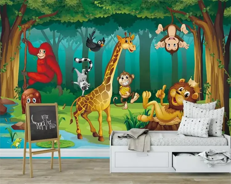 7 Inspirasi Wallpaper Kamar Anak Tema Alam dan Hewan