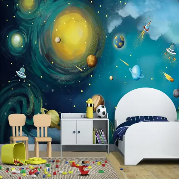 7 Ide Motif Wallpaper Kamar Anak Tema Luar Angkasa