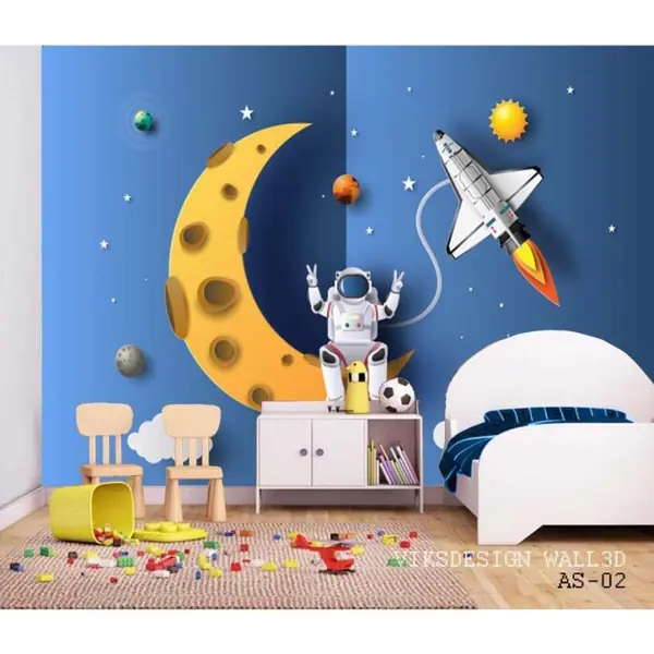 7 Ide Motif Wallpaper Kamar Anak Tema Luar Angkasa