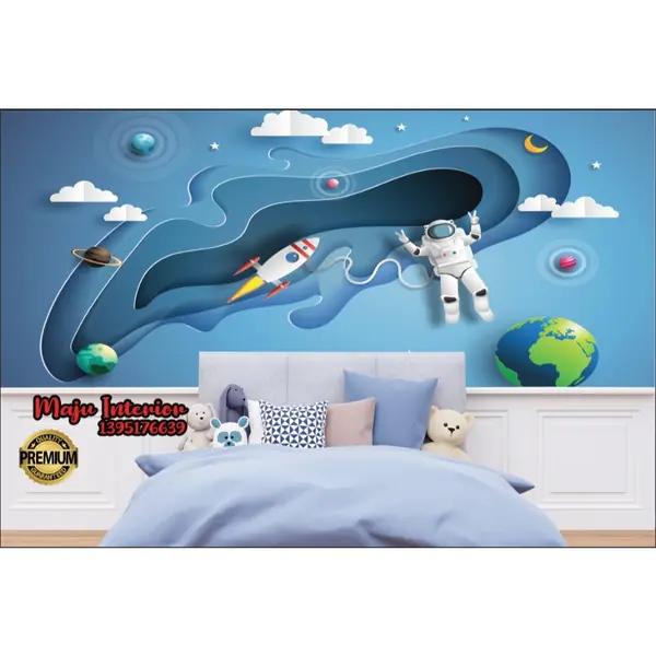 7 Ide Motif Wallpaper Kamar Anak Tema Luar Angkasa